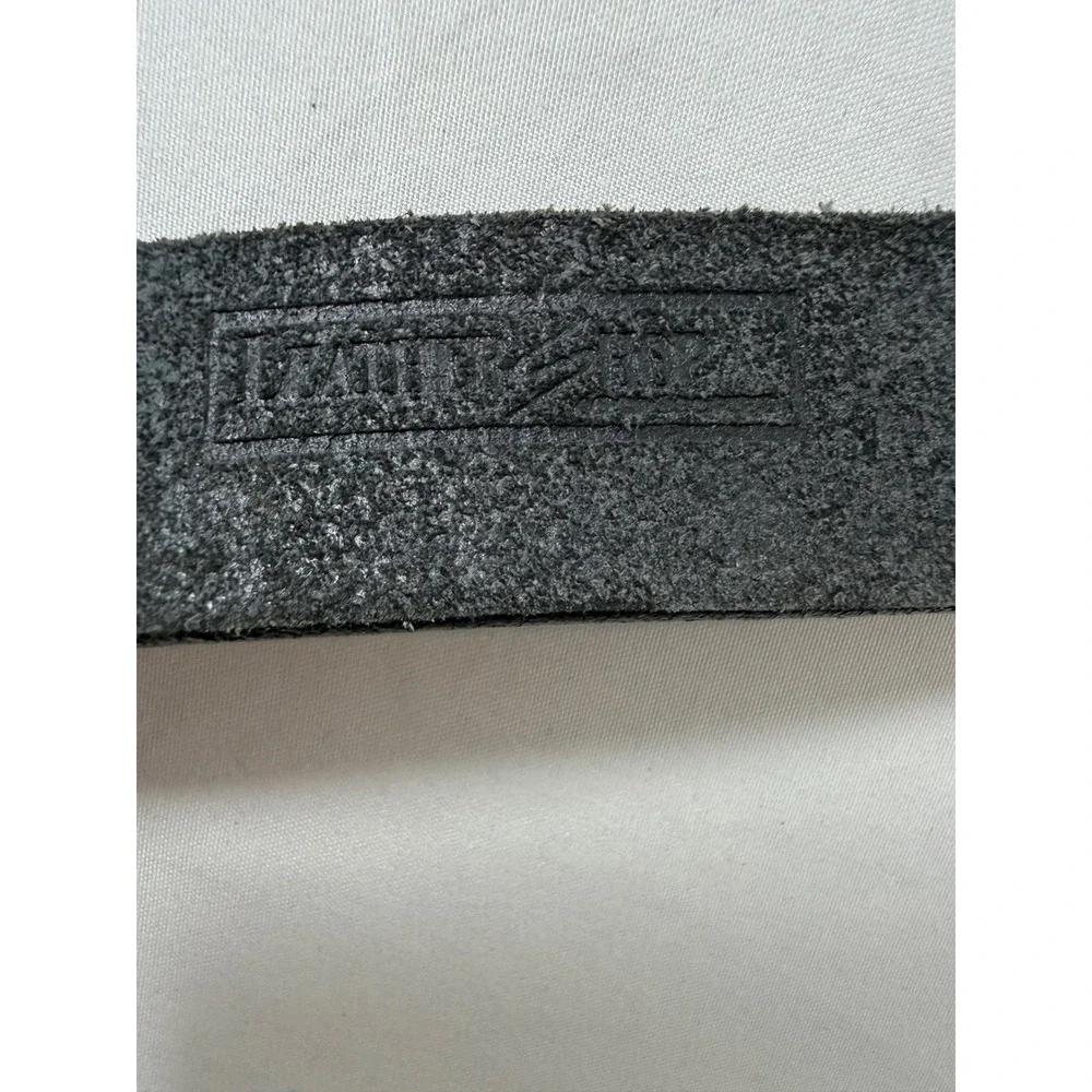 The Leather Shop Vintage Cactus Concho Belt Black Genuine Leather USA Size 30‎